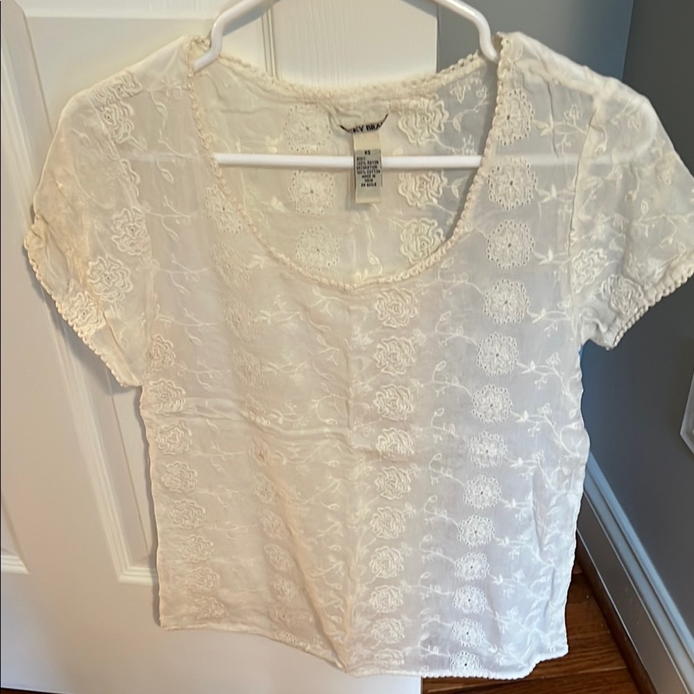 Lucky Brand Cream Lace Blouse